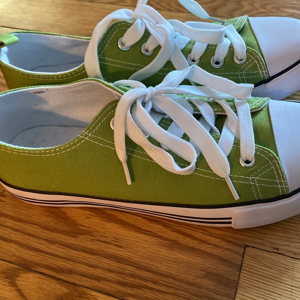 Epic Step womens lime green canvas sneakers - Picture 6 of 8
